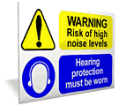 High noise sign  safety sign
