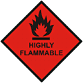 Highly Flammable Hazchem  safety sign