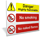 Highly flammable sign  safety sign