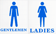 Men Ladies Sign Pack  safety sign