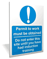 Permit to Work sign  safety sign