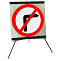 No Right Turn Roll Up Sign  safety sign