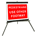 Pedestrians Use Other Footway  safety sign