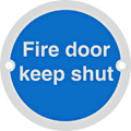 Satin Aluminium Fire Door Sign  safety sign