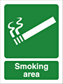 Smoking area sign  safety sign