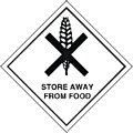 Store Away From Food Hazchem  safety sign