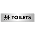 Toilets Sign Aluminium Effect Acrylic  safety sign