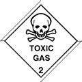 Toxic Gas Hazchem  safety sign