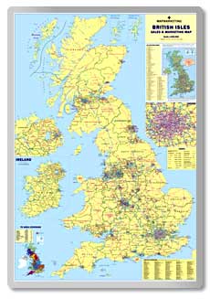Giant British Isles Sales & Marketing Map  safety sign