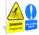 Use Crawling Boards  safety sign