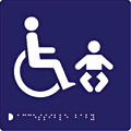 Accessible and Baby Change  safety sign