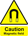 Caution Magnetic Field  safety sign