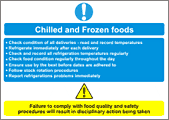 chilled and frozen foods sign  safety sign