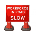 1050x750mm Workforce In Road SLOW - 7001.3  safety sign
