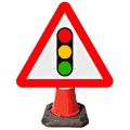 Traffic Signals Ahead - 543  safety sign