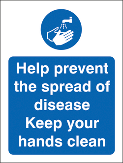 Covid 19 Prevent Disease Spread Sign - 5 Pack  safety sign