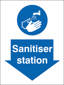 Covid 19 Sanitiser Station Sign - 5 Pack  safety sign