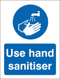 Covid 19 Use Hand Sanitiser Sign - 5 Pack  safety sign
