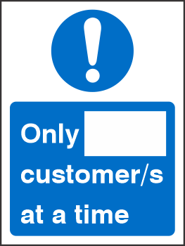 Covid 19 Customer Capacity Sign  safety sign