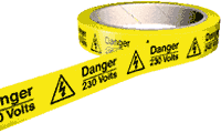Danger 230 Volts Labels  safety sign