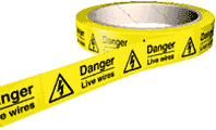 Danger Live Wires Labels  safety sign