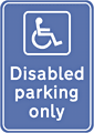 dibond disabled parking  safety sign