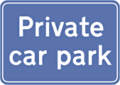 dibond private car park sign  safety sign