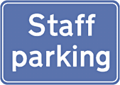 dibond staff parking  safety sign