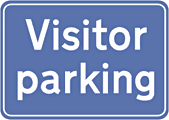 dibond visitors parking  safety sign
