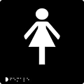 Female Toilet  safety sign