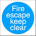 fire escape sticker  safety sign