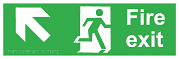 Fire Exit 11 o clock  safety sign