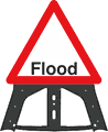 Flood Folding Plastic Sign  safety sign