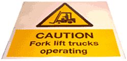 forklift trucks floor sign  safety sign