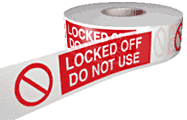 Locked off do not use  safety sign