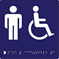 Male and Accessible Toilet  safety sign