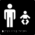 Male and Baby Change  safety sign