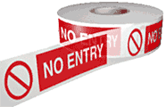 No entry barrier tape  safety sign