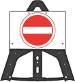 No Entry Folding Plastic Sign  safety sign