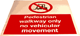 no vehicles floor sign  safety sign