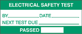 Passed electrical safety test labels  safety sign