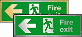 Presitge fire exit left sign  safety sign