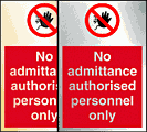 Prestige no admintance sign  safety sign