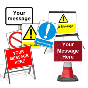 Make your own custom Temporary Stanchion sign  Frames Stanchions safety sign