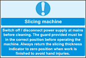 slicing machine sign  safety sign