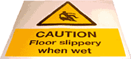 slippery when wet floor sign  safety sign