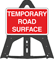 Temporary Road Surface Folding Plastic Sign  safety sign