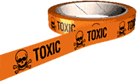 Toxic hazard tape  safety sign