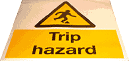 trip hazard floor sign  safety sign