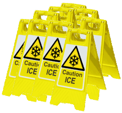 Ice Warning Safety Signs